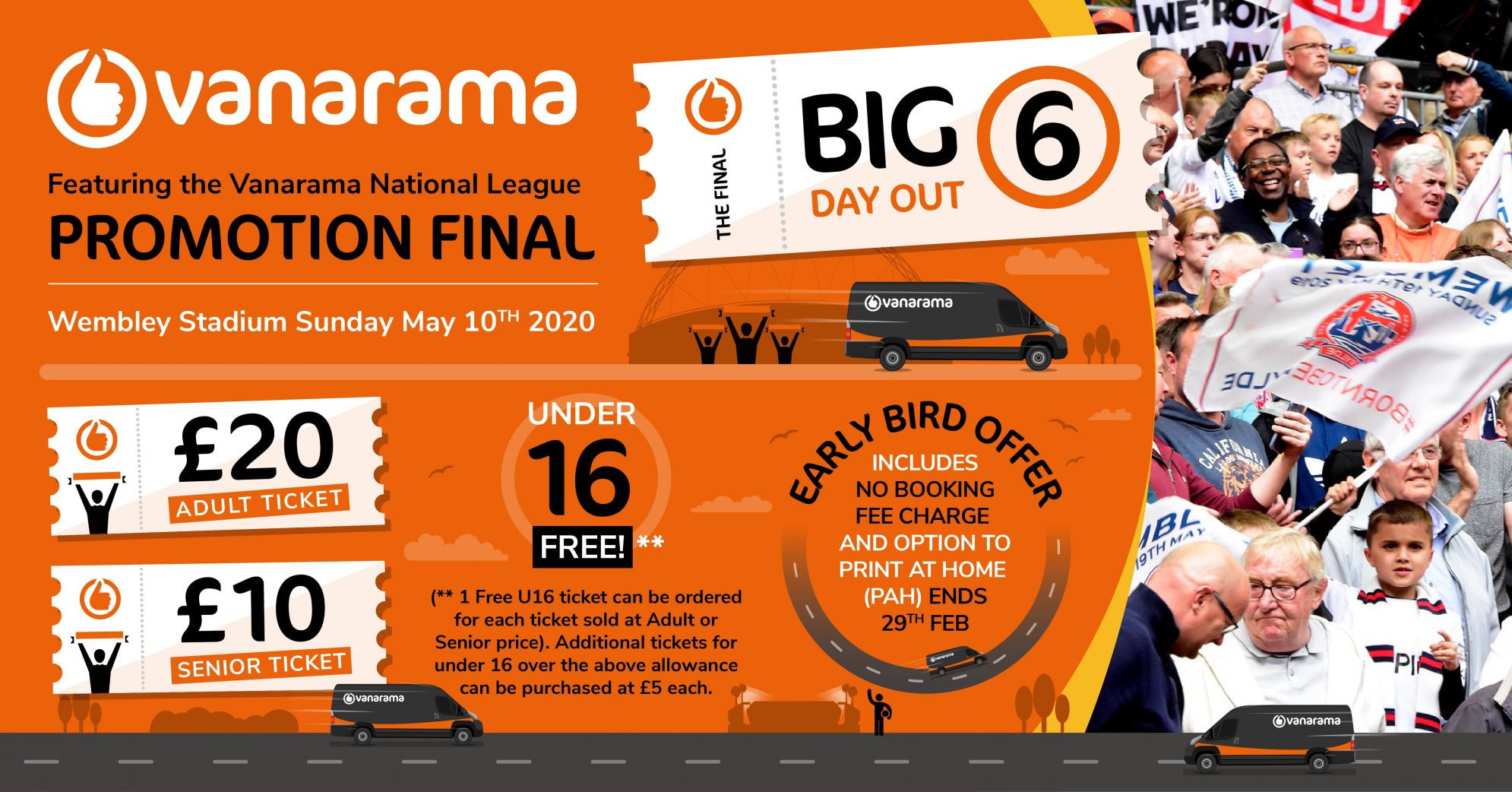 Vanarama Big Day Out 6 - A Special Early Bird Offer!